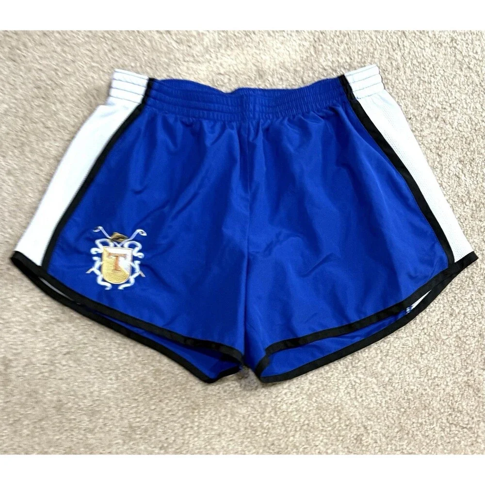 Augusta Sportswear Womens M Blue Soccer Shorts Lined Running Athletic w/ Crest